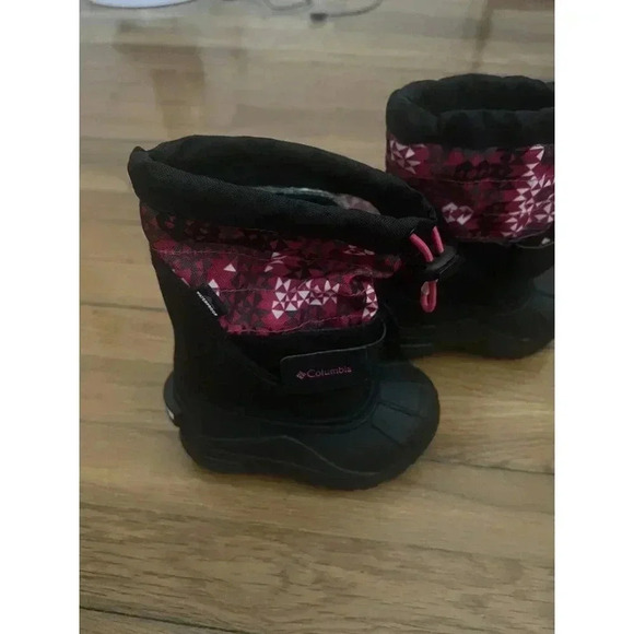ColumbiaToddler Girls Powderbug PlusII Print Waterproof Winter Snow Boots Size 7 - Picture 3 of 7